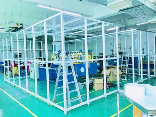 萬(wàn)級(jí)潔凈棚制作現(xiàn)場(chǎng) 萬(wàn)級(jí)潔凈棚制作現(xiàn)場(chǎng)